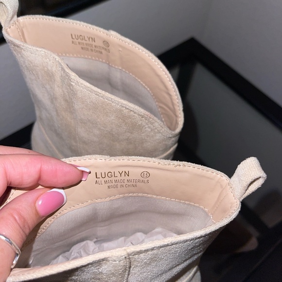 Lulus Luglyn Bone Color Block Suede Pointed-Toe Ankle
Booties - Picture 7 of 11